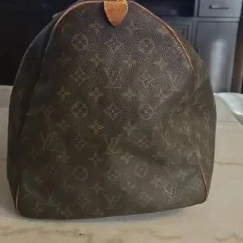 WORK NEEDED: Louis Vuitton Monogram Brown Travel Duffle Bag - Picture 8 of 9